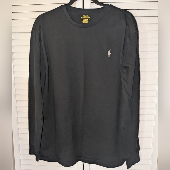 ❤️3/$20 Polo by Ralph Lauren Men's Black Long Sleeve Tee - Picture 1 of 7